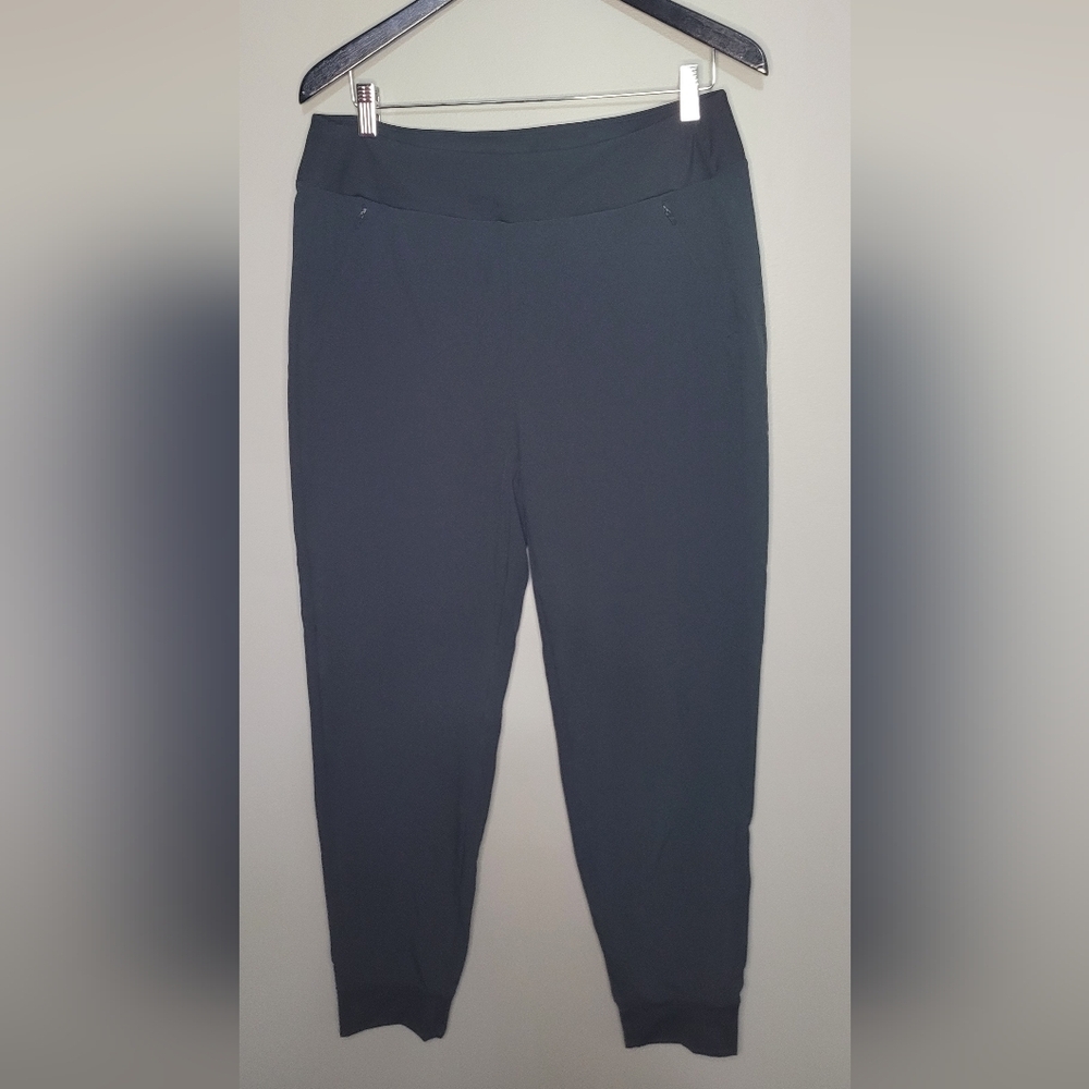 CRZ Yoga Women's Black Lined Joggers Wide Waistband L
